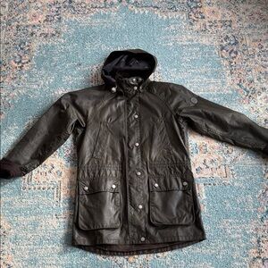 Barbour Brae wax parka jacket  with hood size-4